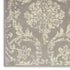 2' X 4' Gray Damask Power Loom Area Rug